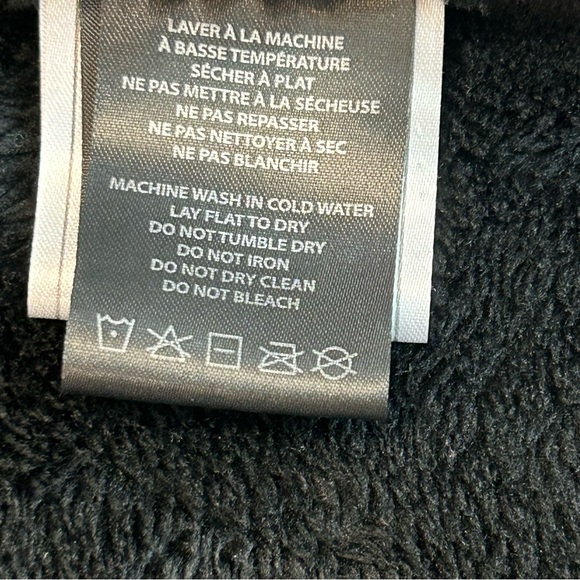 Oxygen navy blue black quilted fleece zippered hooded fall winter jacket - Picture 11 of 13